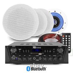 Multiroom Ceiling Speaker System, 2-Zone Amplifier Bluetooth Home Audio ESCS 5