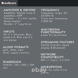 New Audio Pro Addon C5A with Alexa, Wireless, Bluetooth, Smart Speaker Black