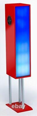 New Large Floor Standing Bluetooth Tower Speaker Loud 2.1 Stereo With Lights UK