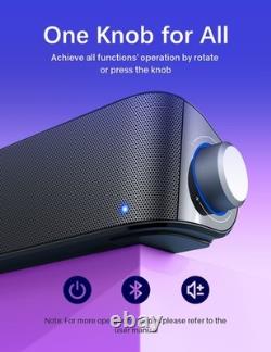 Nylavee Computer Speakers, Hi-Fi Stereo Sound Bar with Black