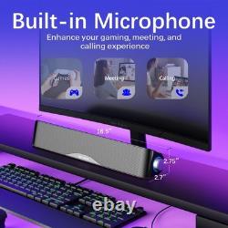 Nylavee Computer Speakers, Hi-Fi Stereo Sound Bar with Black