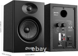 OHAYO 60W Active Bookshelf Speakers with Glass Fiber Unit, Bluetooth 5.3 & Mult