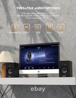 OHAYO 60W Active Bookshelf Speakers with Glass Fiber Unit, Bluetooth 5.3 & Mult