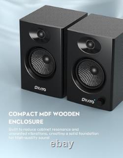 OHAYO 60W Active Bookshelf Speakers with Glass Fiber Unit, Bluetooth 5.3 & Mult