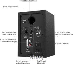 OHAYO 60W Active Bookshelf Speakers with Glass Fiber Unit, Bluetooth 5.3 & Mult