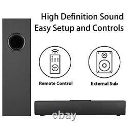 OWAIZU Bluetooth Sound bar for TV With Subwoofer, Powerful 2.1 Stereo Wireless