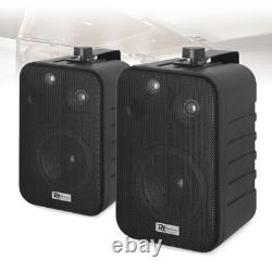 PDP BV40V 4 Wall Speakers & 2-Zone Mixer Amplifier PA System Black
