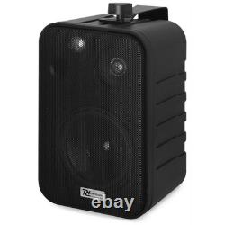 PDP BV40V 4 Wall Speakers & 2-Zone Mixer Amplifier PA System Black