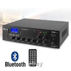 PDP BV40V 4 Wall Speakers & 2-Zone Mixer Amplifier PA System Black