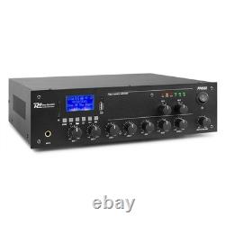 PDP BV40V 4 Wall Speakers & 2-Zone Mixer Amplifier PA System Black