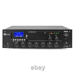 PDP BV40V 4 Wall Speakers & 2-Zone Mixer Amplifier PA System Black