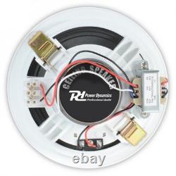 PDP CSPB6 6.5 Ceiling Speakers with 100V Amplifier 2-Zone PA Music System