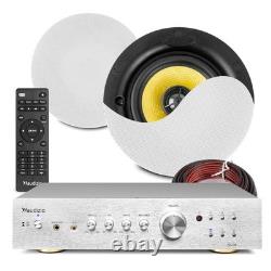 PD Home Audio Ceiling Speaker System with AD220A Bluetooth Amplifier 2x KVCS5