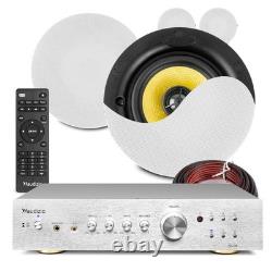 PD Home Audio Ceiling Speaker System with AD220B Bluetooth Amplifier 4x KVCS5