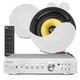 Pd Home Audio Ceiling Speaker System With Ad220b Bluetooth Amplifier 4x Kvcs6