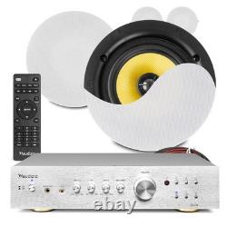 PD Home Audio Ceiling Speaker System with AD220B Bluetooth Amplifier 4x KVCS6