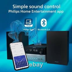 PHILIPS Micro Hifi Sound System CD Tunner USB AUX Bluetooth Bookshelf Speakers