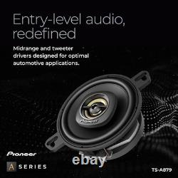 PIONEER TS A879 3-1/2 2 Way Speakers Black
