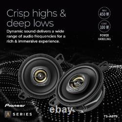 PIONEER TS A879 3-1/2 2 Way Speakers Black