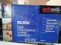 POLKAUDIO RC65i In-Wall Stereo Speakers (Pair) Unused In Box Excellent Cond. UK