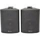 Pair 6.5 2 Way Stereo Speakers 120w 8ohm Black Wall Mounted Background Hi Fi
