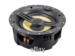 Pair of 2-Way 160W 8 In-Wall In-Ceiling Stereo Audio Speaker made with Kevlar