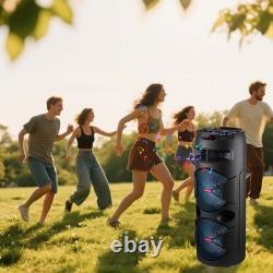 Party Bluetooth Speaker Dual 12'' Subwoofer LOUD Heavy Bass Stereo Sound FM TWS