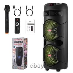 Party Bluetooth Speaker Dual 12'' Subwoofer LOUD Heavy Bass Stereo Sound FM TWS