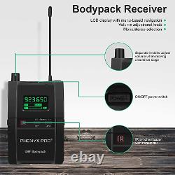 Phenyx Pro UHF Stereo Wireless in Ear Audio Monitor System, Selectable Frequency