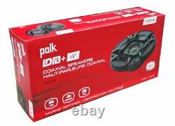Polk Audio DB402 4 135W 2 Way Car/Marine ATV Stereo Speakers Black (4 Pack)