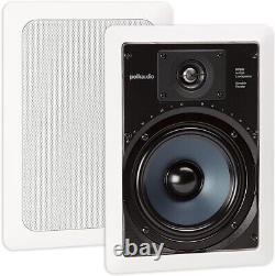 Polk Audio RC65i 6.5 2-Way In Wall Speakers (Pair) (White, Paintable-Grille)