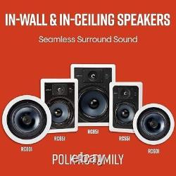 Polk Audio RC65i 6.5 2-Way In Wall Speakers (Pair) (White, Paintable-Grille)