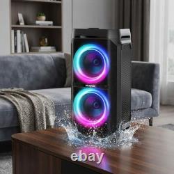 Portable 240W Party Speaker 115dB Sound, 24H Playtime & RGB Lights Included