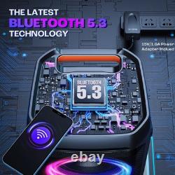 Portable 240W Party Speaker 115dB Sound, 24H Playtime & RGB Lights Included