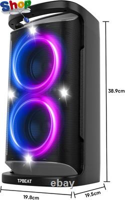 Portable Bluetooth Party Speaker, 160W Peak Powerful Loud Sound Deep Bass Wirele