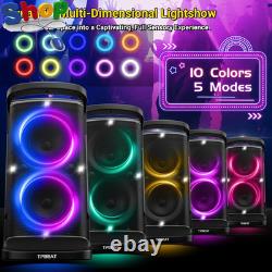 Portable Bluetooth Party Speaker, 160W Peak Powerful Loud Sound Deep Bass Wirele