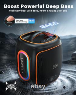Portable Bluetooth Speaker, 120W Peak Powerful Loud Sound Deep Bass Wireless Larg