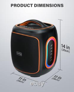 Portable Bluetooth Speaker, 120W Peak Powerful Loud Sound Deep Bass Wireless Larg