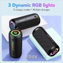 Portable Bluetooth Speaker With 30w Stereo Sound, 24h Playtime, 3 Eq Mode &
