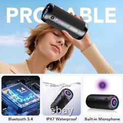 Portable Bluetooth Speaker With 30w Stereo Sound, 24h Playtime, 3 Eq Mode &