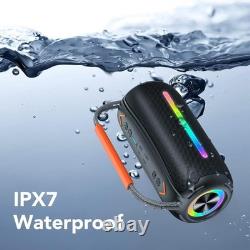 Portable Bluetooth Speaker with Handle, 40W Powerful Stereo Sound with Dual Bass