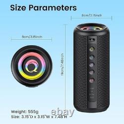 Portable Bluetooth Speaker with Loud Stereo Sound, 2026 Bluetooth 5.4 UK Seller