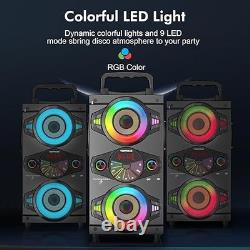 Portable Bluetooth Speakers, Powerful Wireless Loud Stereo Bass outdoor Sound