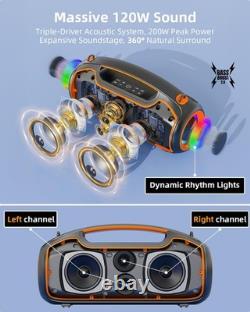 Portable Bluetooth Speakers Wireless 200W Peak Loud Sound and Deep Bass for