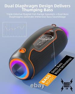 Portable Bluetooth Speakers Wireless 200W Peak Loud Sound and Deep Bass for