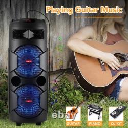 Portable Dual 12 Inch Bluetooth Speaker Loud Stereo Sound System FM AUX TF TWS