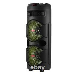 Portable Dual 12 Inch Bluetooth Speaker Loud Stereo Sound System FM AUX TF TWS