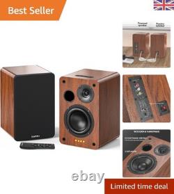 Powerful Bluetooth Bookshelf Speakers, 80W Stereo with Remote Control Function