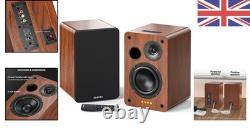 Powerful Bluetooth Bookshelf Speakers, 80W Stereo with Remote Control Function