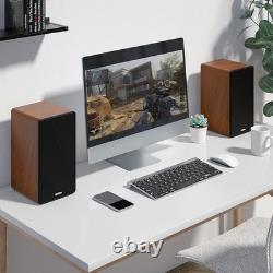 Powerful Bluetooth Bookshelf Speakers, 80W Stereo with Remote Control Function
